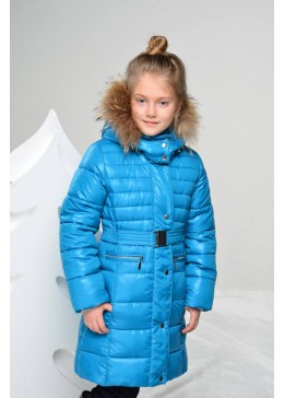 BabyLine лазурное зимнее пуховое пальто для девочки Z 123-17